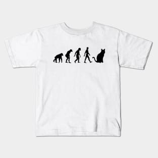 HUMAN CAT EVOLUTION Kids T-Shirt